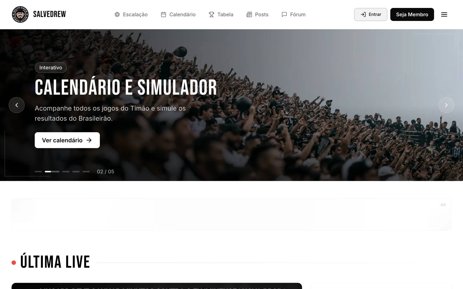 Screenshot of salvedrew.com.br